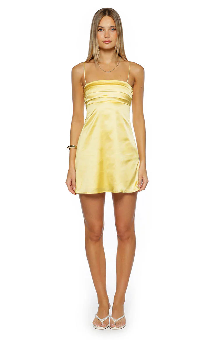 Chantell Yellow Mini Dress