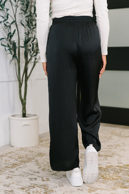 Hazel Blues® |  City Ease Wide Leg Bottoms in Black
