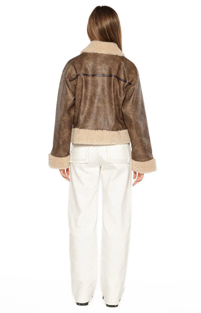 Cloud Brown Aviator Jacket