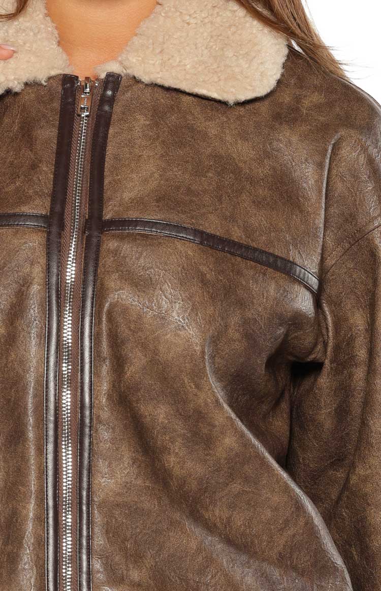 Cloud Brown Aviator Jacket