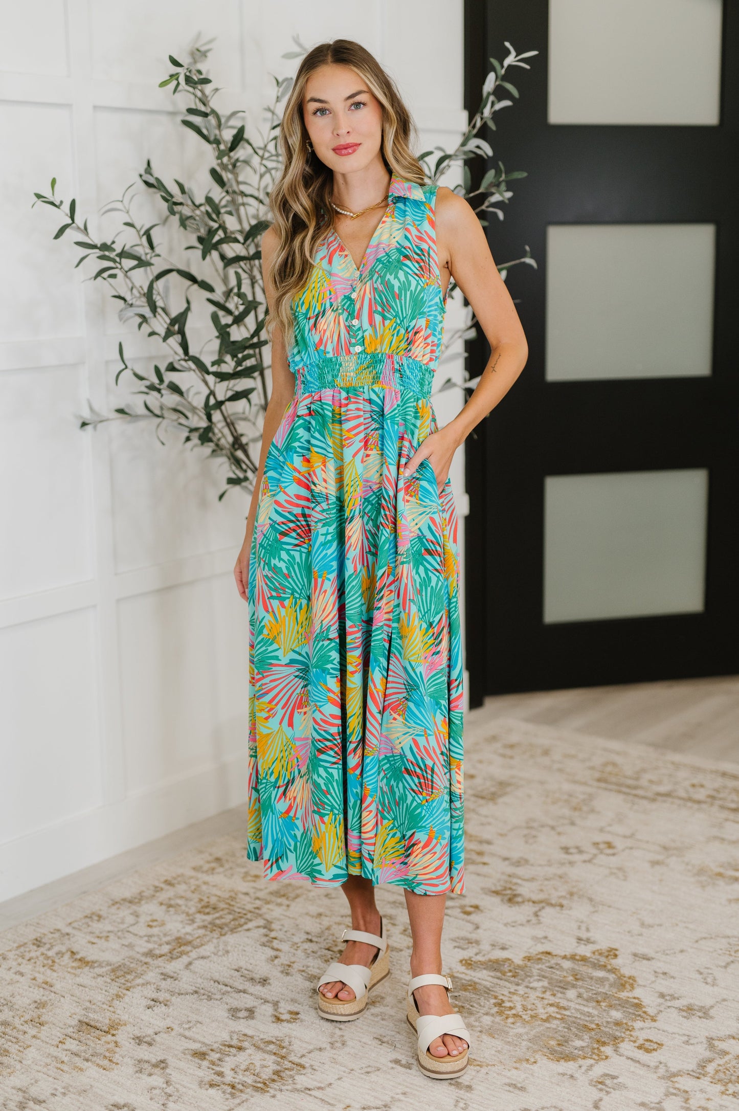 Hazel Blues® |  Don't Be Shy, Babe Sleeveless Dress in Mint