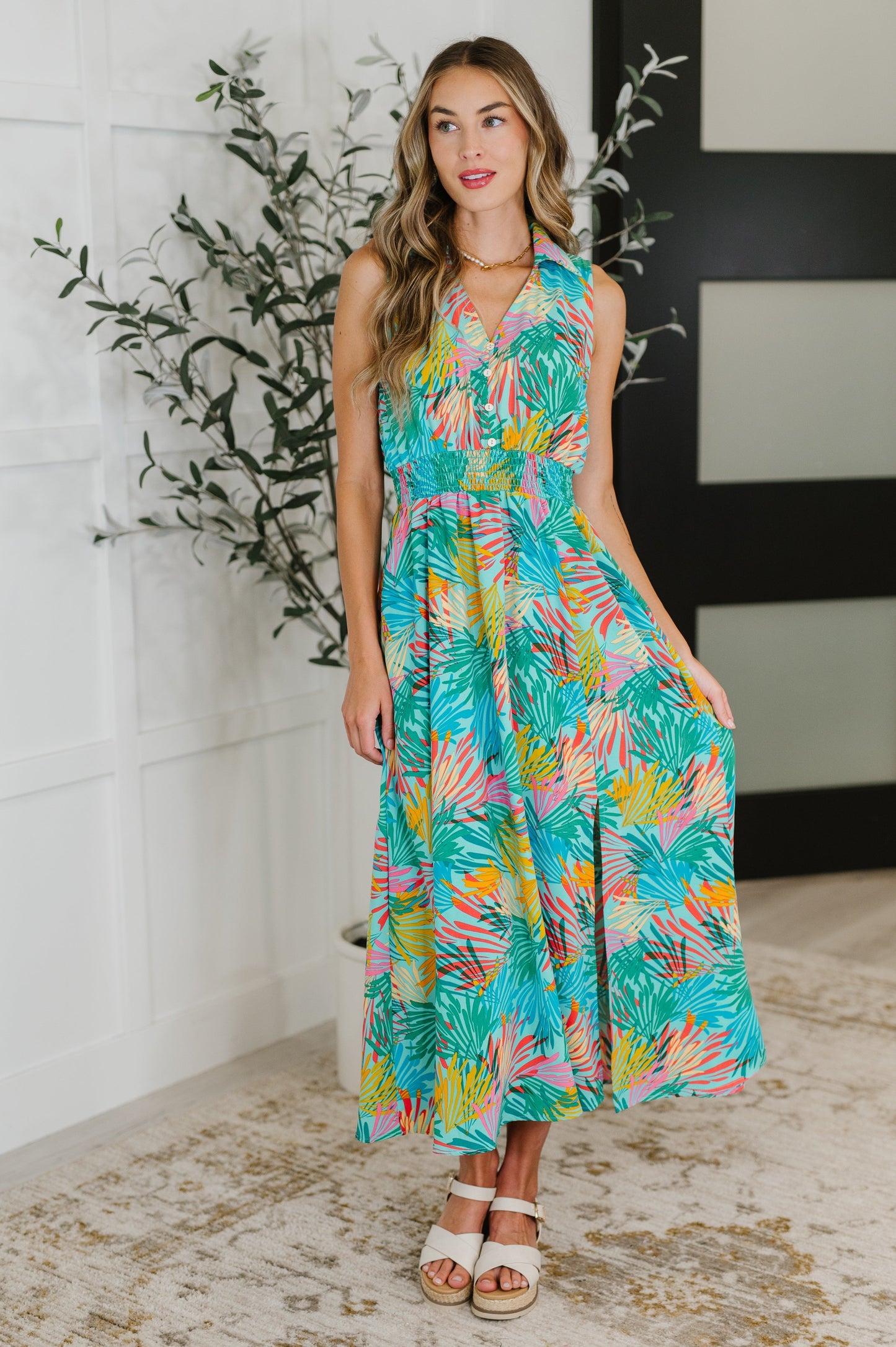 Hazel Blues® |  Don't Be Shy, Babe Sleeveless Dress in Mint