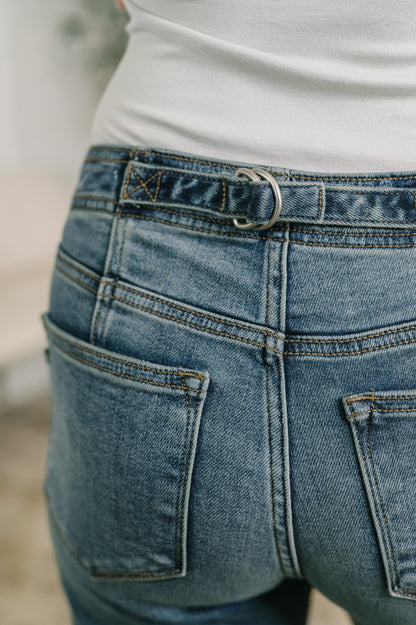 Hazel Blues® |  Doris Mid Rise Boyfriend with Adjustable Back Tab + Hollywood WB