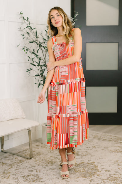 Hazel Blues® |  Extra Sentimental Wide Strap Tiered Dress