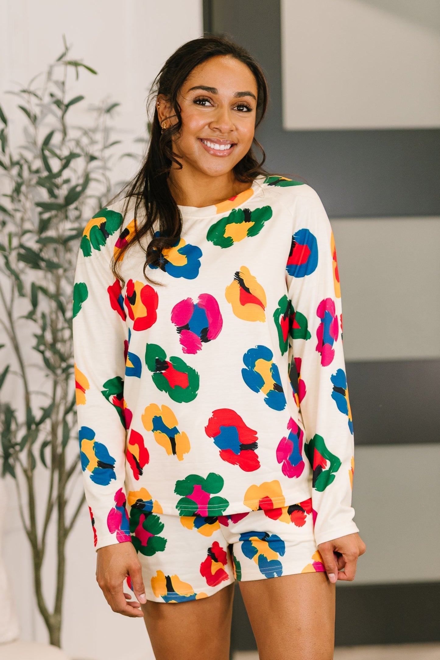 Hazel Blues® |  Forever Young Floral Top and Shorts Set