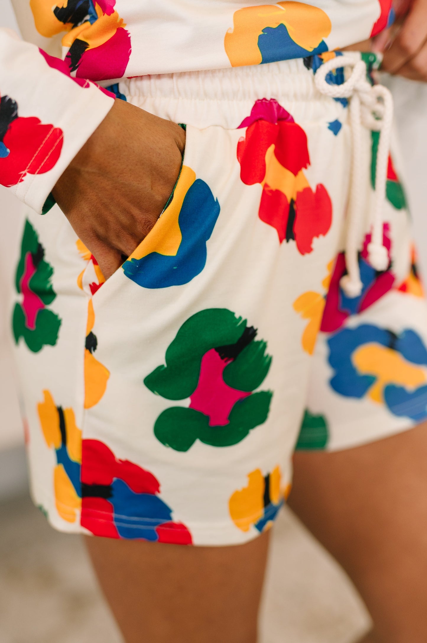 Hazel Blues® |  Forever Young Floral Top and Shorts Set