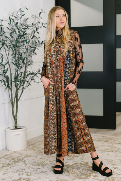 Hazel Blues® |  Going with the Flow Mixed Print Jumpsuit