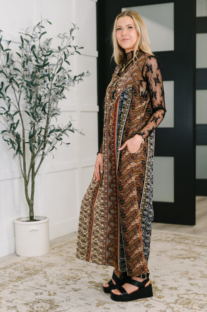 Hazel Blues® |  Going with the Flow Mixed Print Jumpsuit
