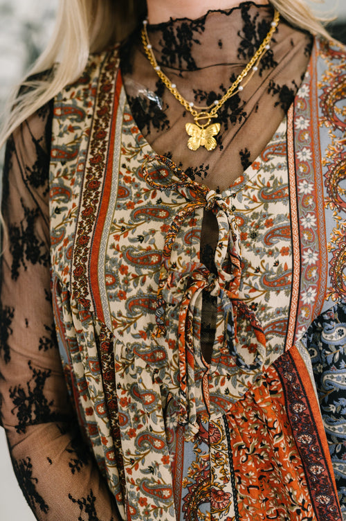 Hazel Blues® |  Going with the Flow Mixed Print Jumpsuit