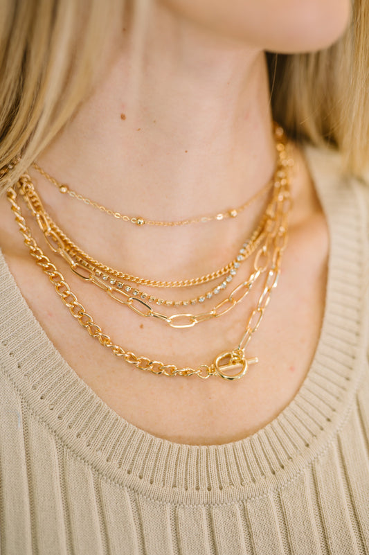 Hazel Blues® |  Golden Hour Links Everyday Set in Gold