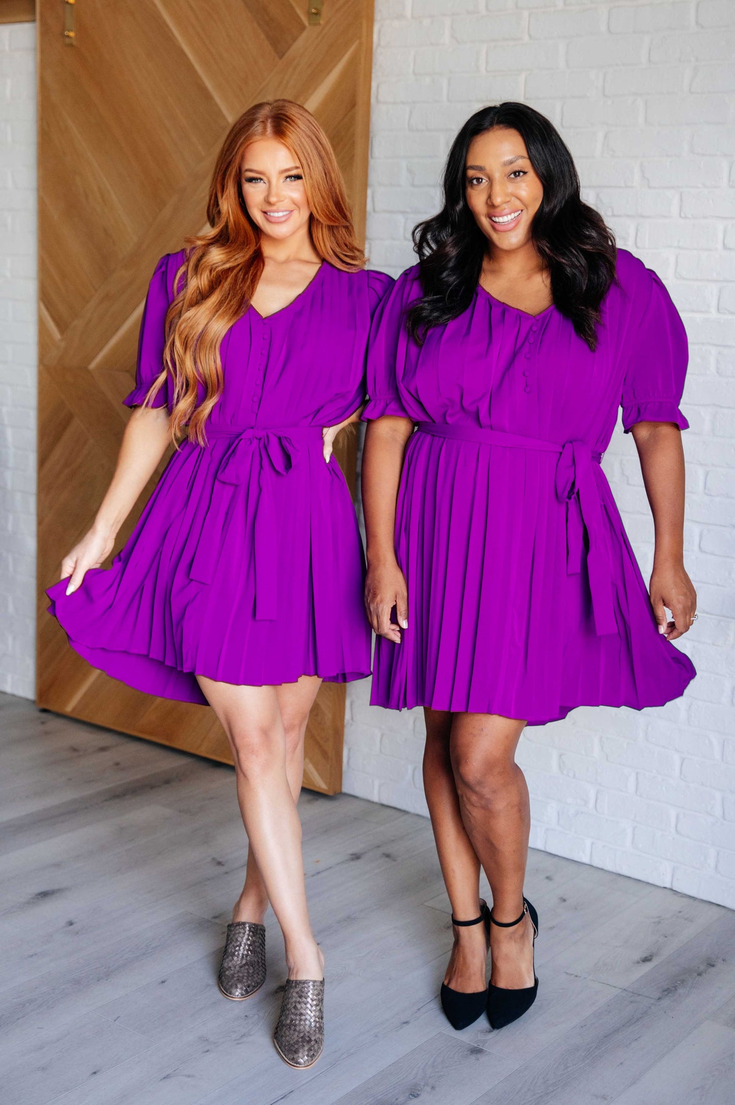 Hazel Blues® |  Hold And Squeeze Me Pleated Dress