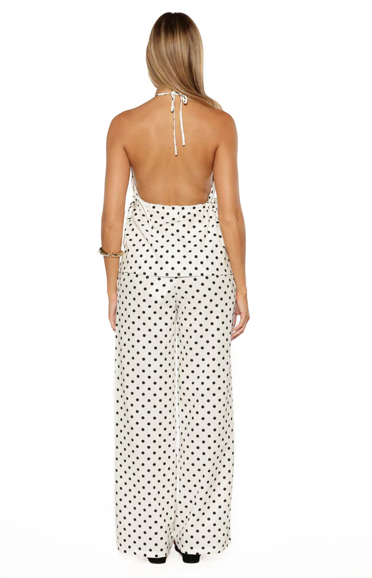 Imee White Polka Dot Top