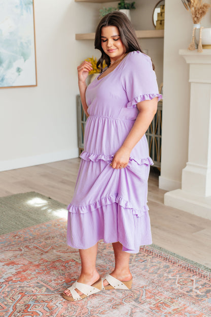 Hazel Blues® |  In My Carefree Era Tiered Ruffled Dress