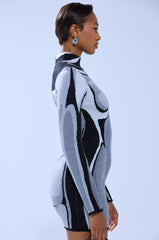 A LIGHT SERVE PRINTED MINI DRESS