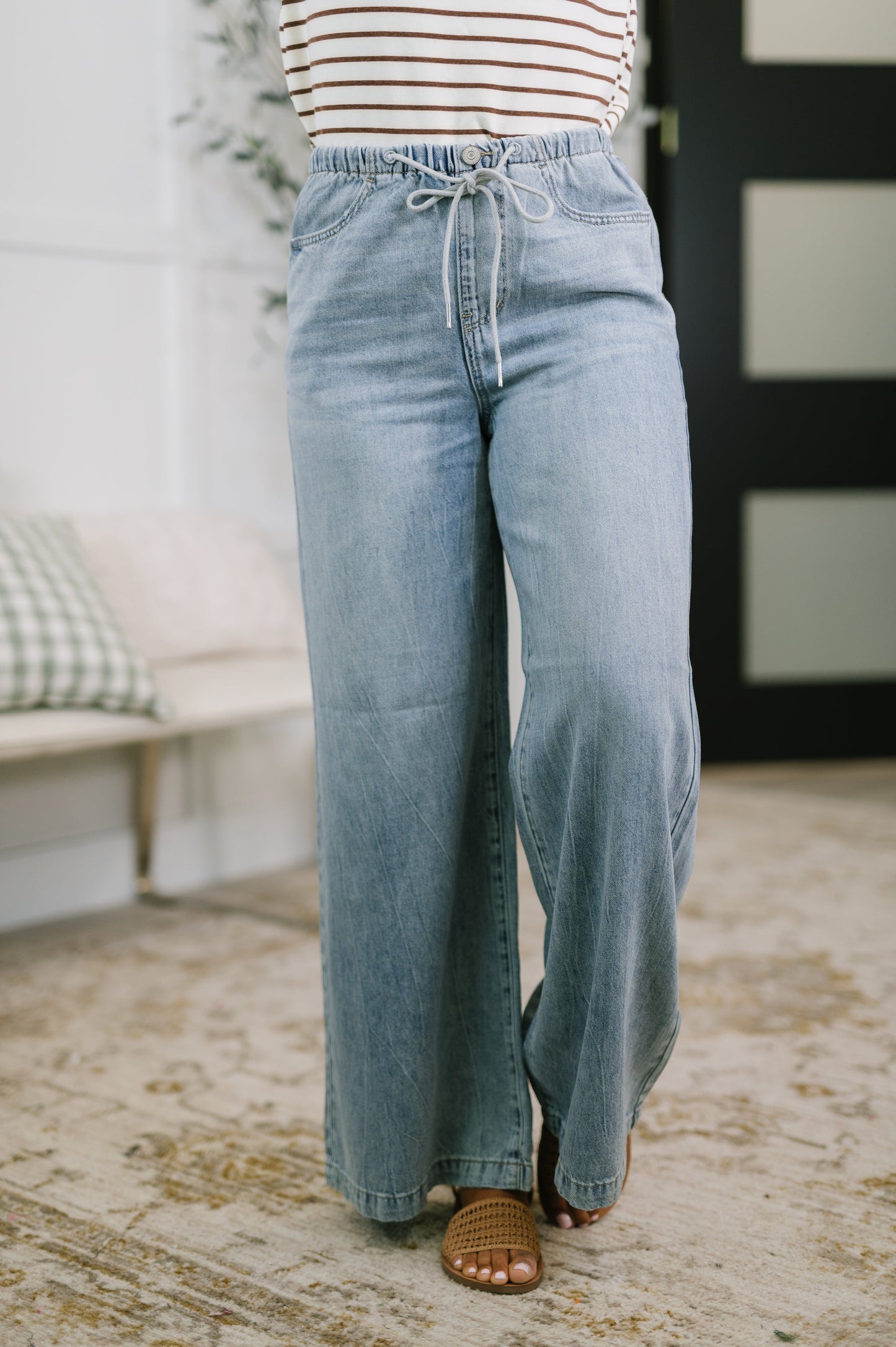 Hazel Blues® |  Monica High Waist Palazzo Featherweight with Drawcord