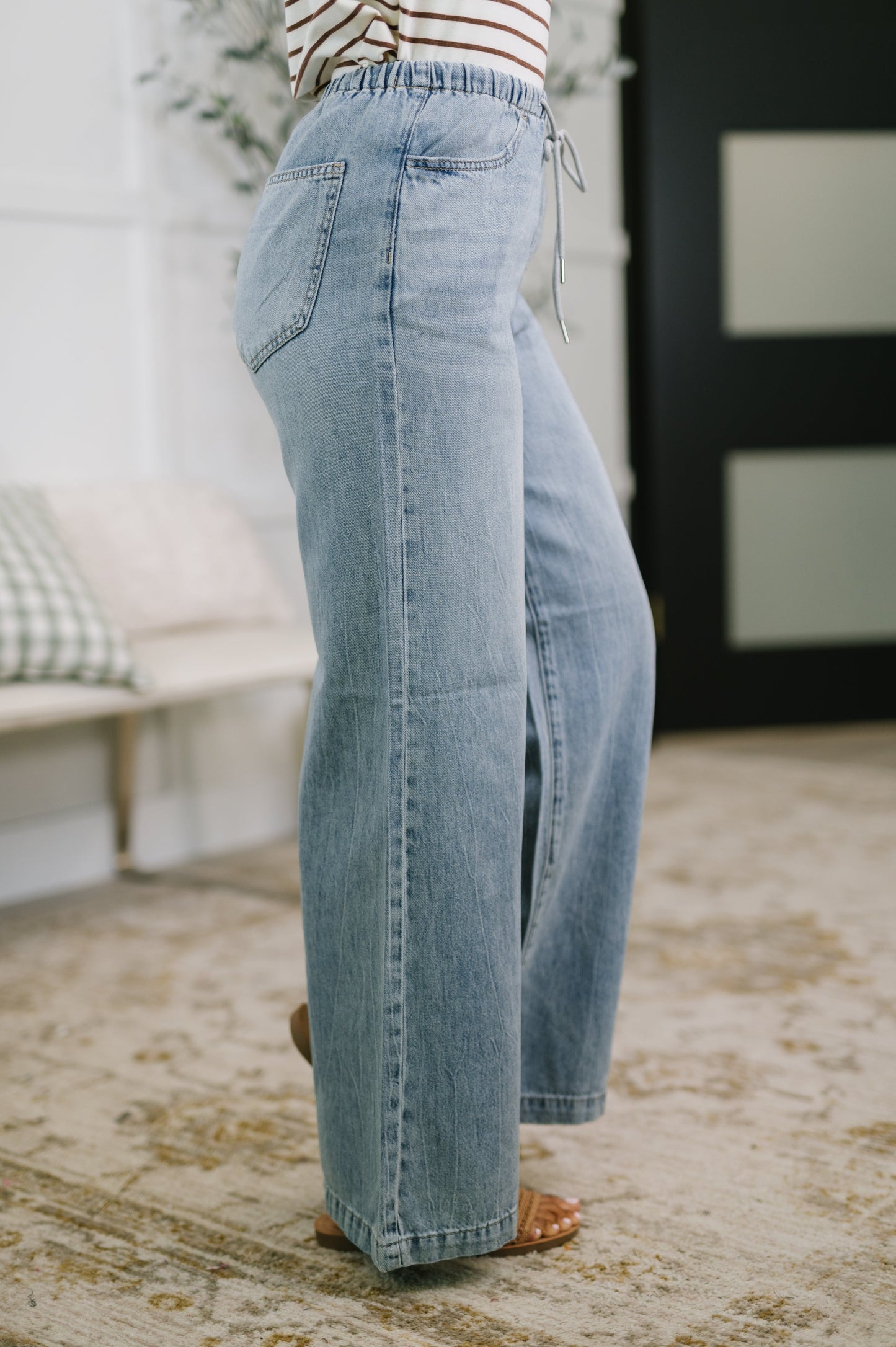 Hazel Blues® |  Monica High Waist Palazzo Featherweight with Drawcord