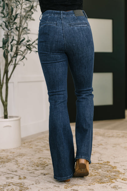 Hazel Blues® |  Jada High Waist Flare with Patch Pockets