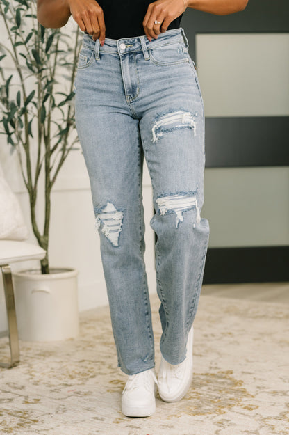 Hazel Blues® |  Jade Mid Rise 90's Straight