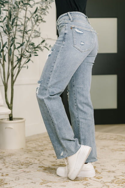 Hazel Blues® |  Jade Mid Rise 90's Straight