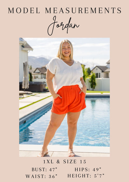 Hazel Blues® | A Little Lazy High Rise Linen Shorts