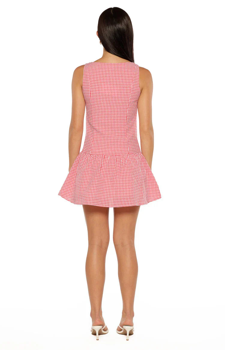 Jordyn Red Gingham Mini dress