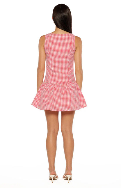 Jordyn Red Gingham Mini dress