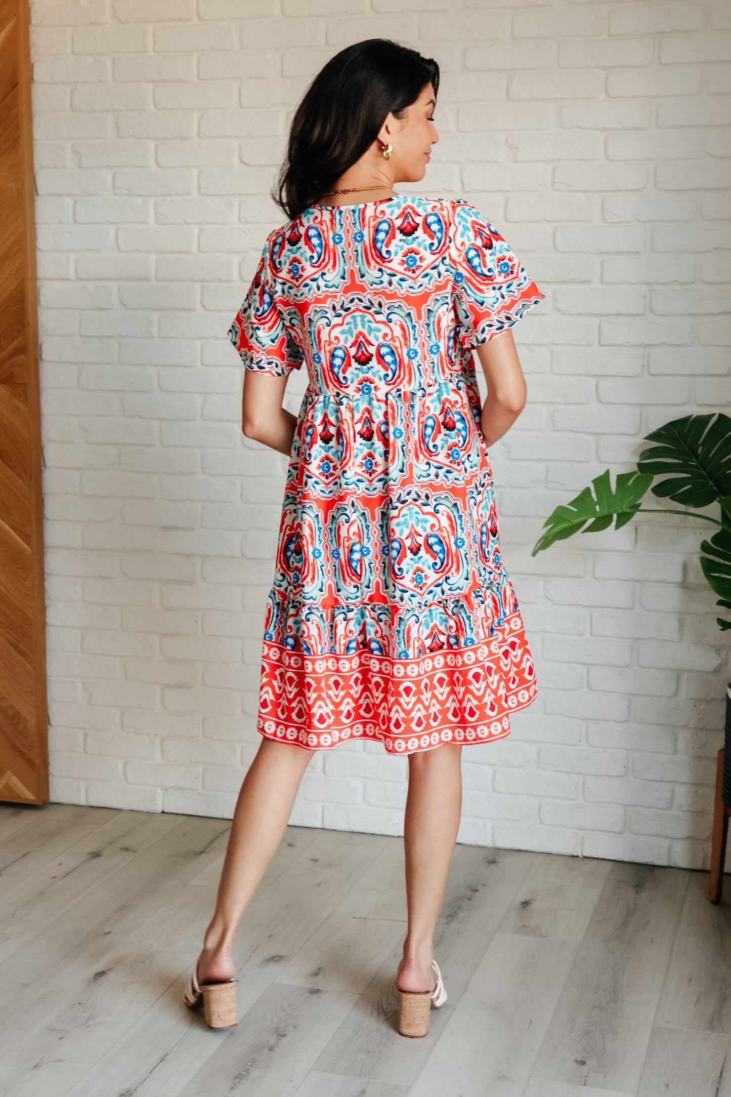 Hazel Blues® |  Journey On Mixed Print Dress