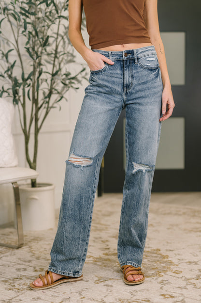 Hazel Blues® |  Kayla High Waist Rigid Magic Slim Straight