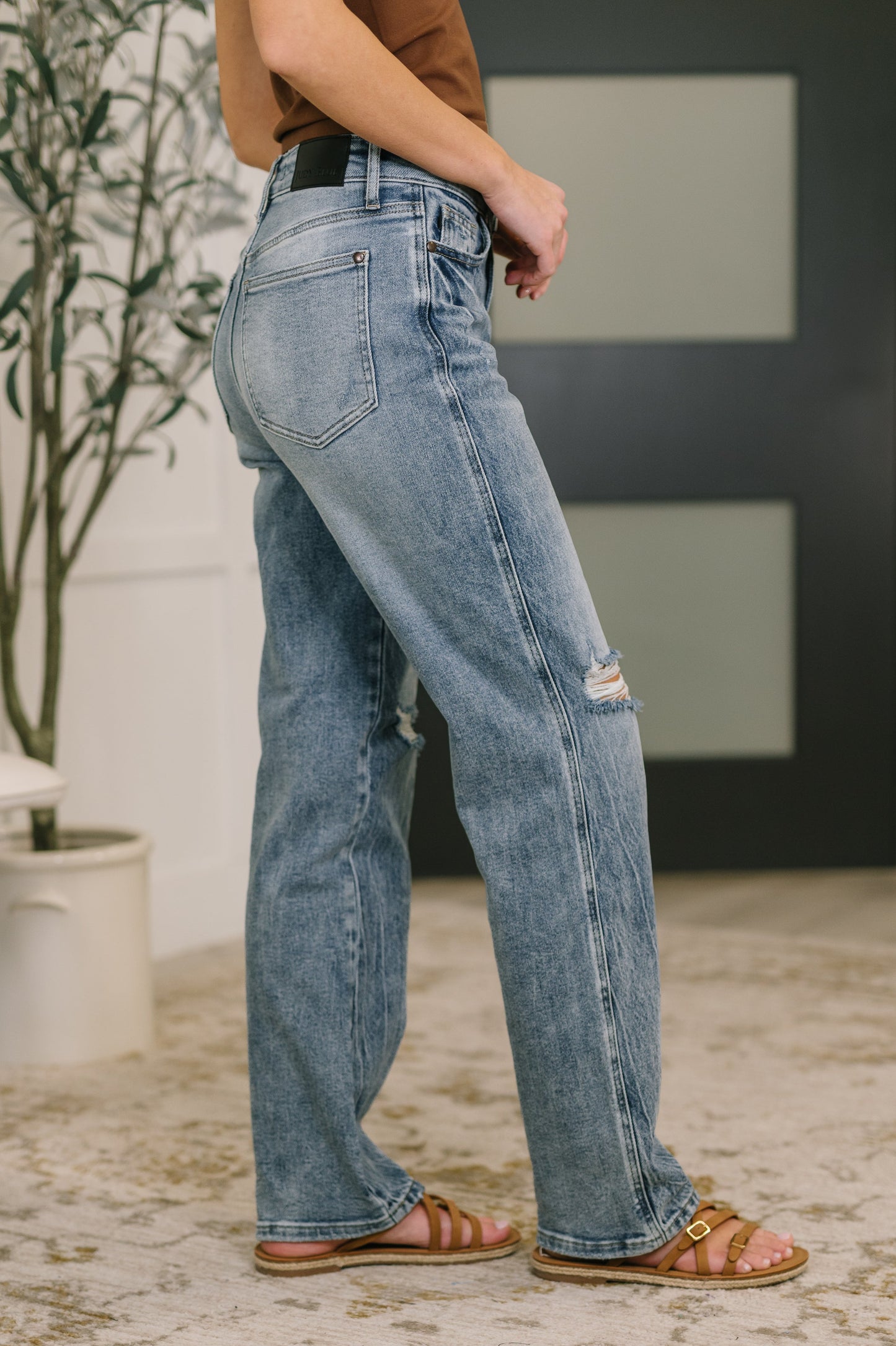 Hazel Blues® |  Kayla High Waist Rigid Magic Slim Straight