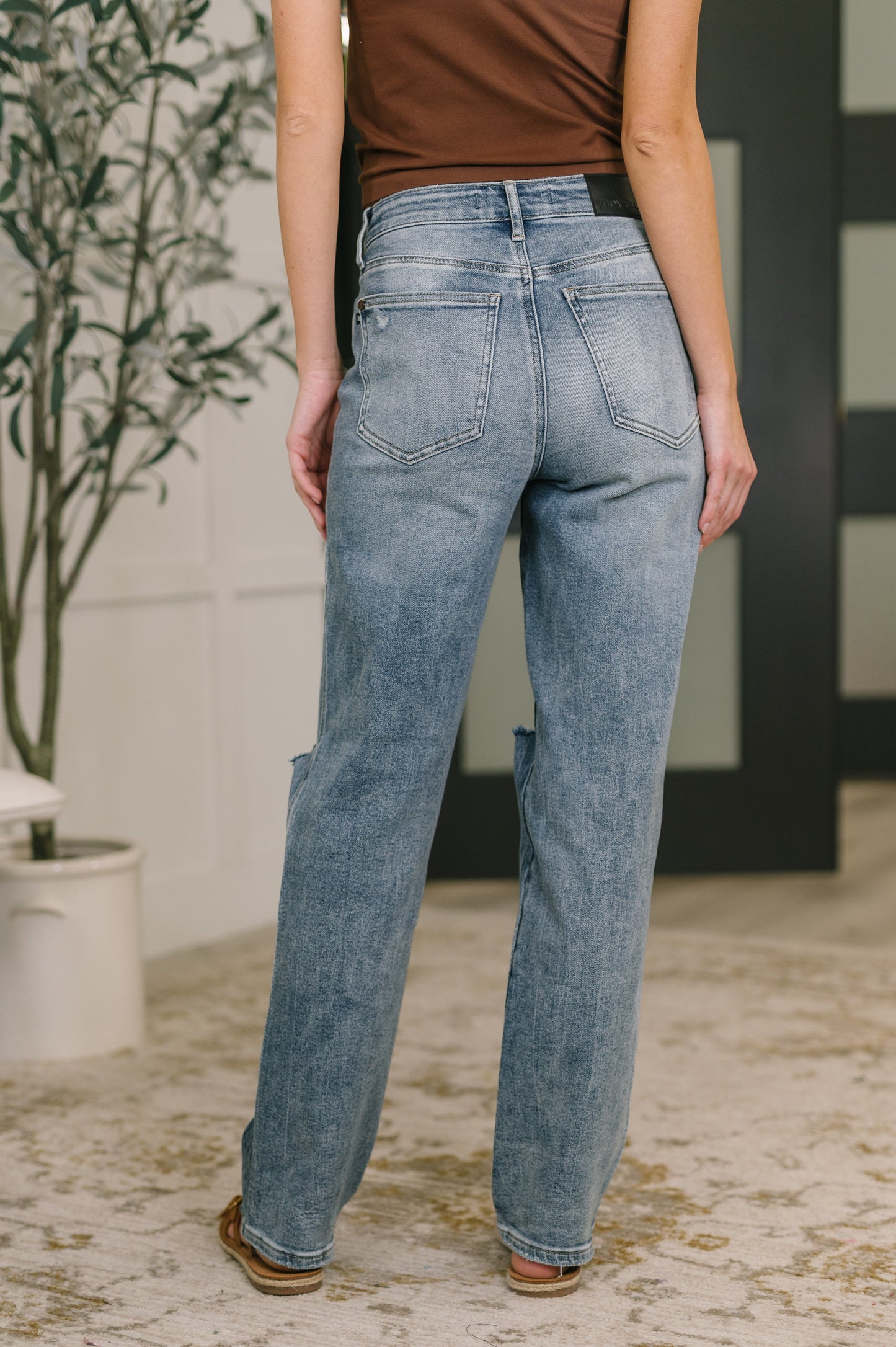 Hazel Blues® |  Kayla High Waist Rigid Magic Slim Straight