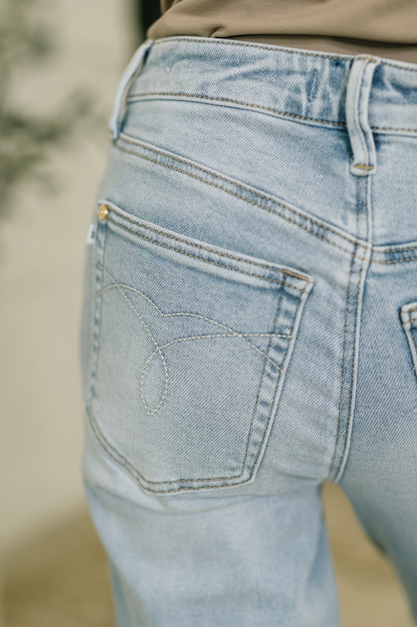 Hazel Blues® |  Martha Mid Rise Kick Flare w Raw Hem