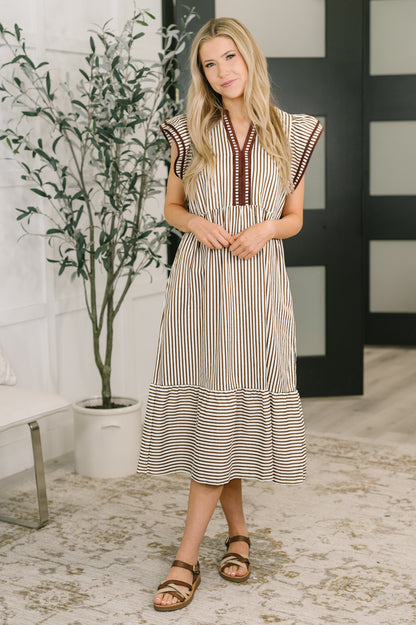 Hazel Blues® |  Let Me Love You Cap Sleeve Tiered Dress