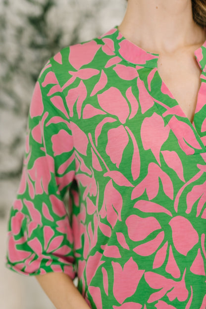 Hazel Blues® |  Lizzy Sunday Dress in Emerald Abstract Floral- 3/3/2026 NEW