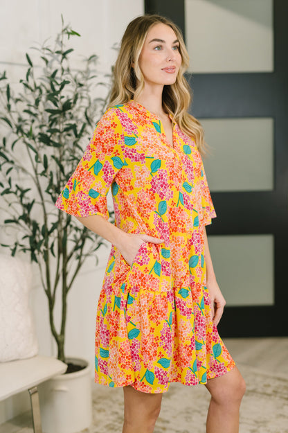 Hazel Blues® |  Lizzy Sunday Dress in Leaf Multi Floral- 3/3/2026 NEW