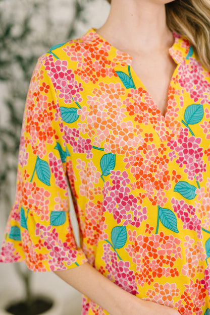 Hazel Blues® |  Lizzy Sunday Dress in Leaf Multi Floral- 3/3/2026 NEW
