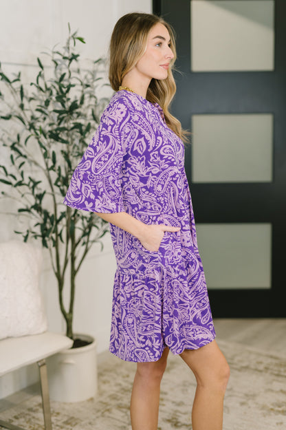 Hazel Blues® |  Lizzy Sunday Dress in Purple Paisley- 3/3/2026 NEW