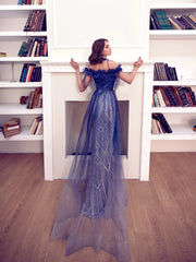 Modessa Couture M22404 A Line Long Formal Sequin Prom Dress