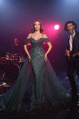 Modessa Couture M23504 Long Formal Beaded Overskirt Prom Dress