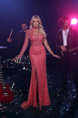 Modessa Couture M23518 Beaded Slit Long Formal Evening Prom Dress