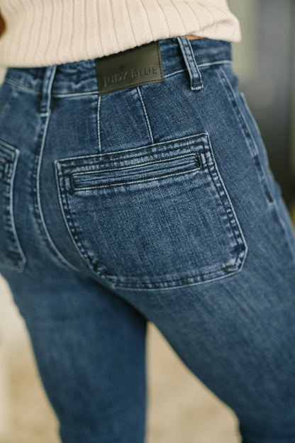 Hazel Blues® |  Mackenzie High Waist Flare with Vintage Pocket