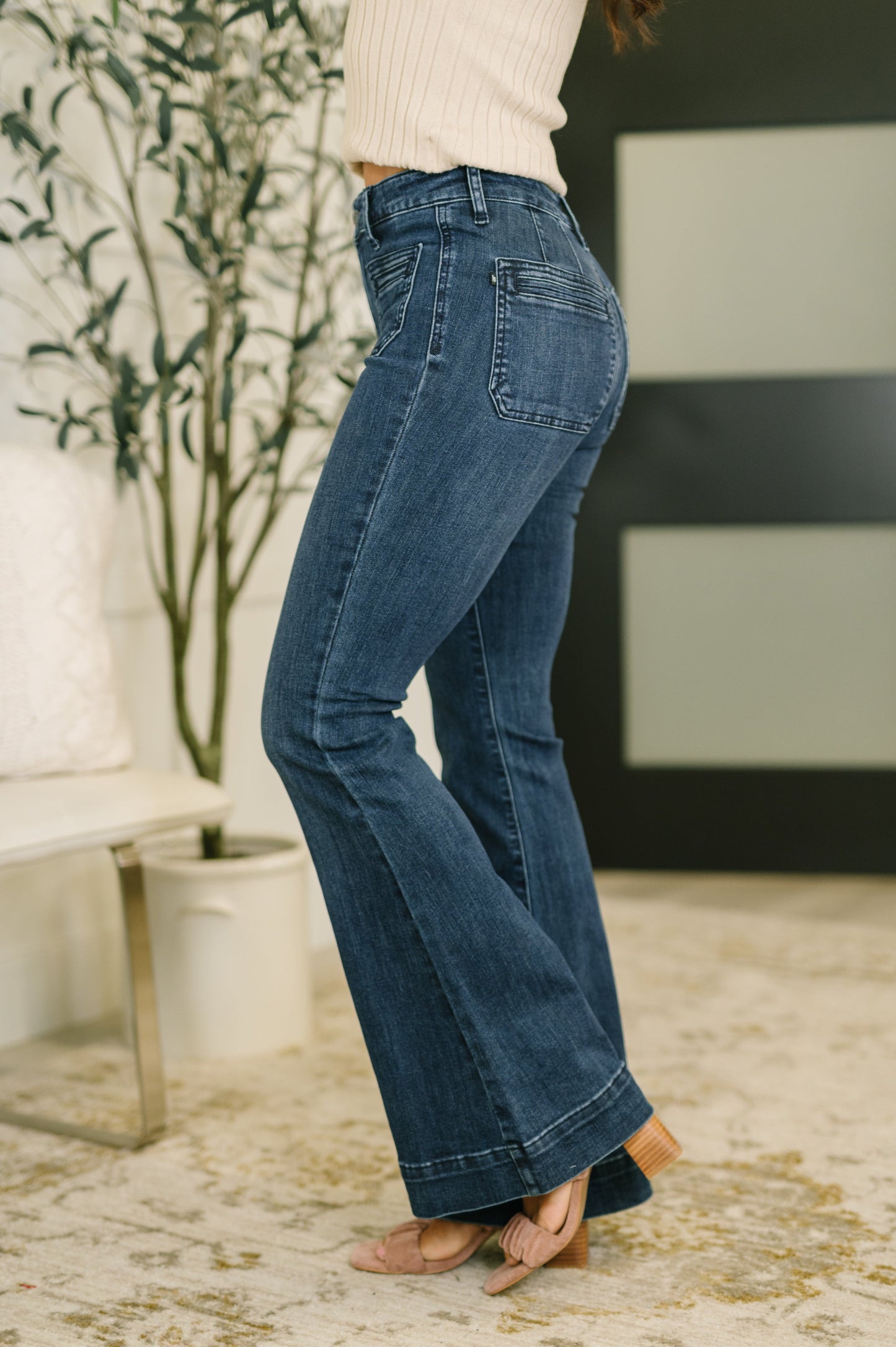 Hazel Blues® |  Mackenzie High Waist Flare with Vintage Pocket