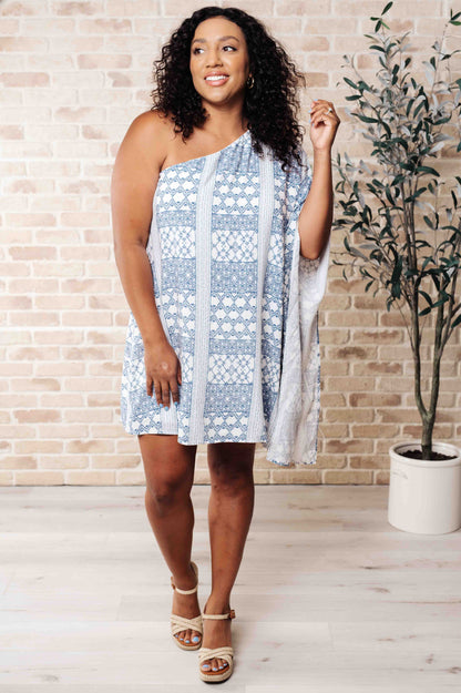 Hazel Blues® |  Marjorie One Shoulder Dress