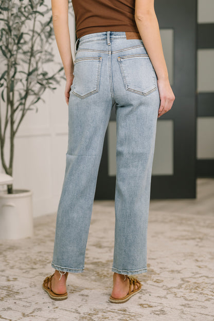 Hazel Blues® |  Natalie High Waist Ankle Straight