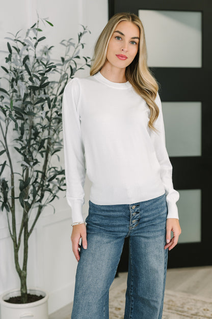 Hazel Blues® |  Necessary Closet Space Long Sleeve Top in White