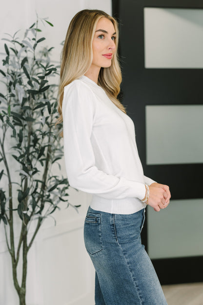 Hazel Blues® |  Necessary Closet Space Long Sleeve Top in White