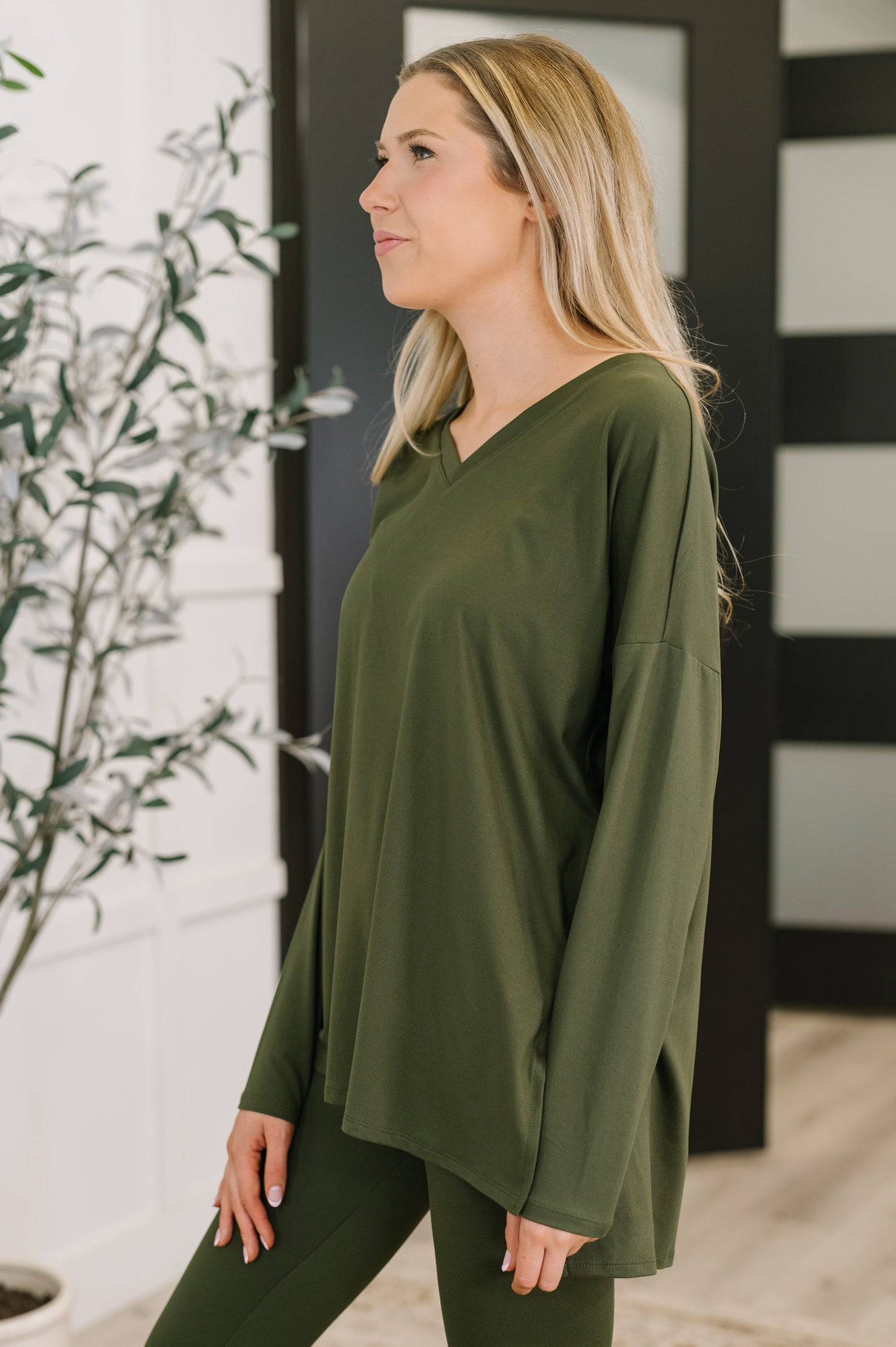 Hazel Blues® |  Next to Nothing Top and Bottom Set in Dark Olive