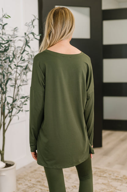 Hazel Blues® |  Next to Nothing Top and Bottom Set in Dark Olive
