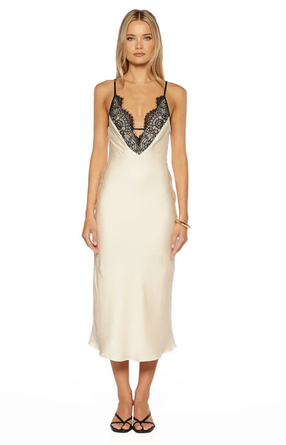 Nikita Cream Lace Midi Dress