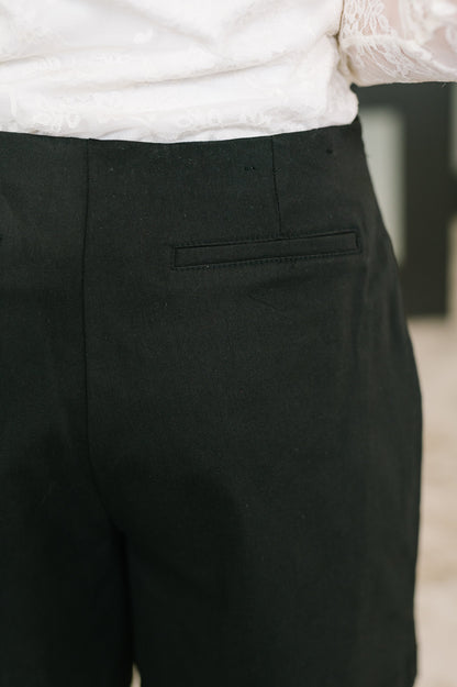 Hazel Blues® |  Only Pair Faux Wrap Skort in Black