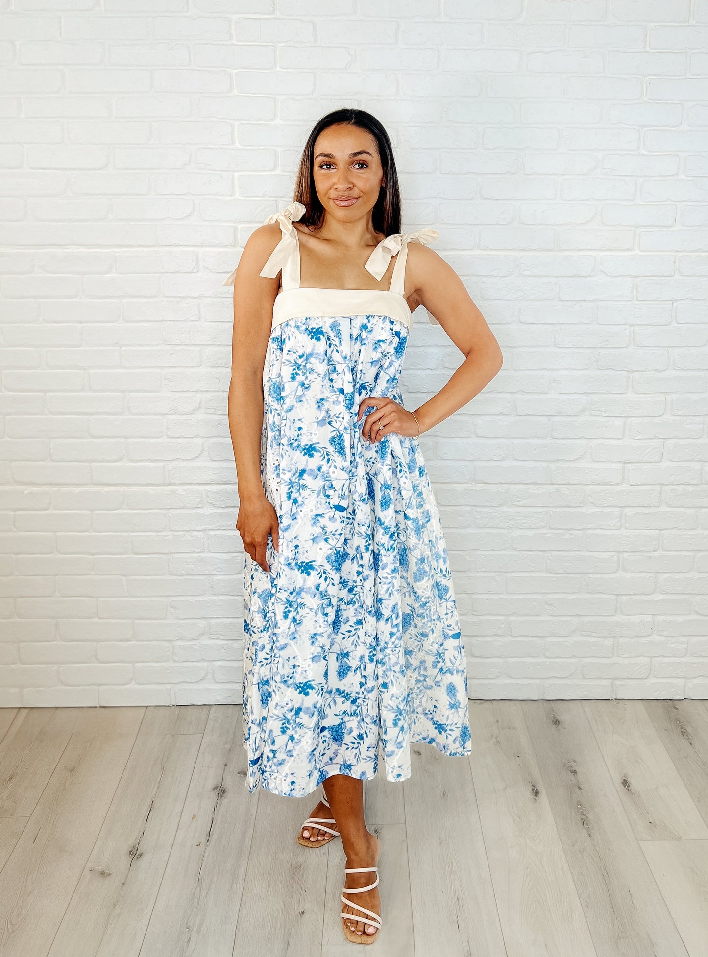 Hazel Blues® |  Prepare the Yacht Square Neck Dress